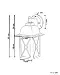 Miniatyrbild 3 av 9: Utomhus vägglampa vit lampa lykta lampa metall järn aluminium glas matt traditionell design uteplats trädgård