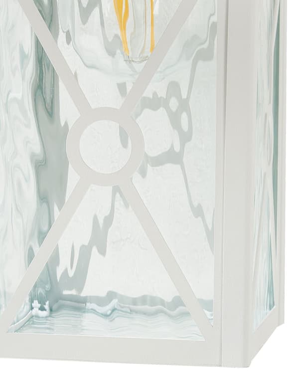 Utomhus vägglampa vit lampa lykta lampa metall järn aluminium glas matt traditionell design uteplats trädgård