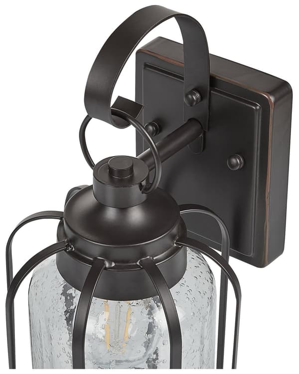 Vägglampa för Utomhusbruk Svart Järn Glas 36 cm Extern Retro Design Uteplats Veranda Trädgård