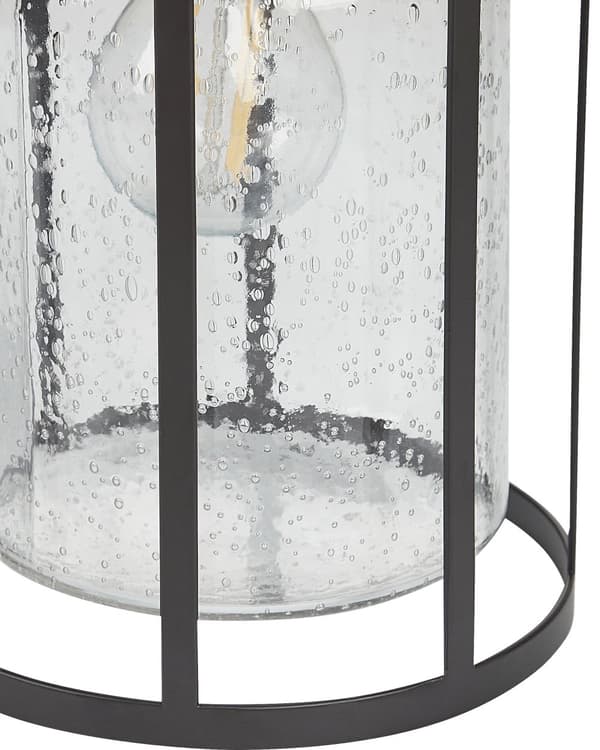 Vägglampa för Utomhusbruk Svart Järn Glas 36 cm Extern Retro Design Uteplats Veranda Trädgård