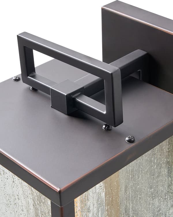Vägglampa för Utomhusbruk Svart Järn Glas 37 cm med Rörelsesensor Extern Retrodesign