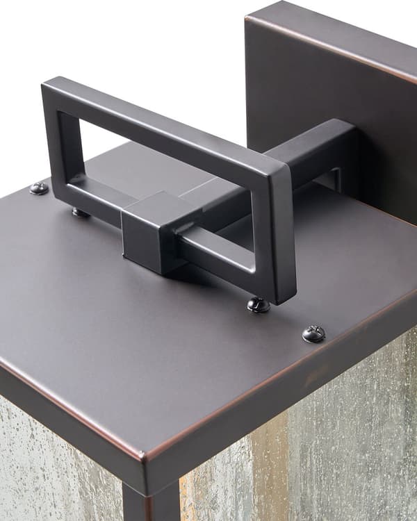 Vägglampa för Utomhusbruk Svart Järn Glas 37 cm med Rörelsesensor Extern Retrodesign