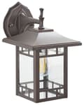 Miniatyrbild 1 av 9: Vägglampa för Utomhusbruk Svart Järn Glas 28 cm Extern Retro Design