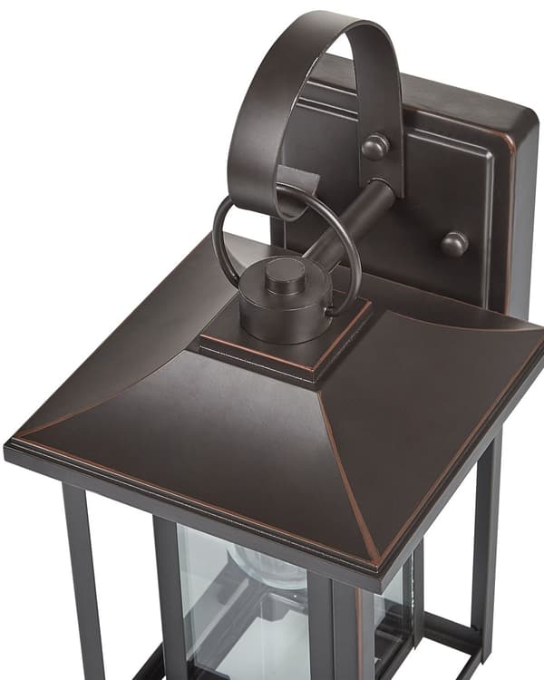 Vägglampa för Utomhusbruk Svart Järn Glas 34 cm Extern Retro Design Trädgård Uteplats Veranda