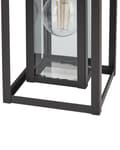 Miniatyrbild 8 av 9: Vägglampa för Utomhusbruk Svart Järn Glas 34 cm Extern Retro Design Trädgård Uteplats Veranda