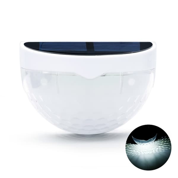 INF 4-pack solar gjerdelys, 6 LED utendørs vegglys White light