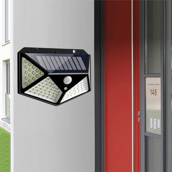 INF Soldriven vägglampa med 236 lysdioder - svart 0