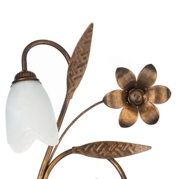 Vägglampa - Onli - SONIA - Blomdesign - Glasskärm - 2x E14