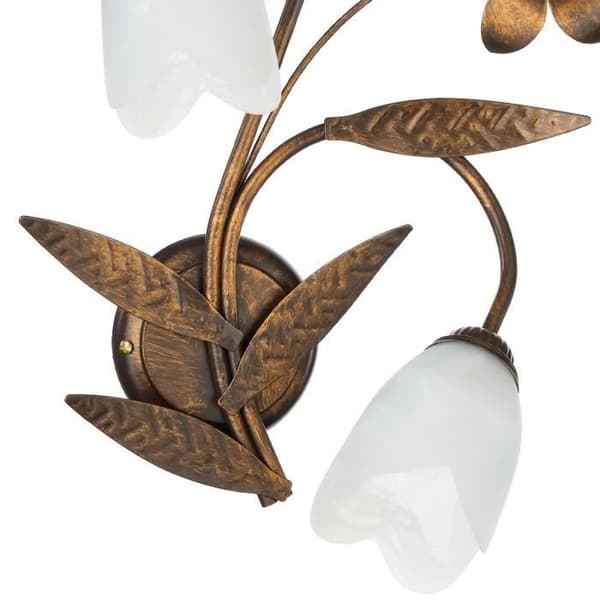 Vägglampa - Onli - SONIA - Blomdesign - Glasskärm - 2x E14