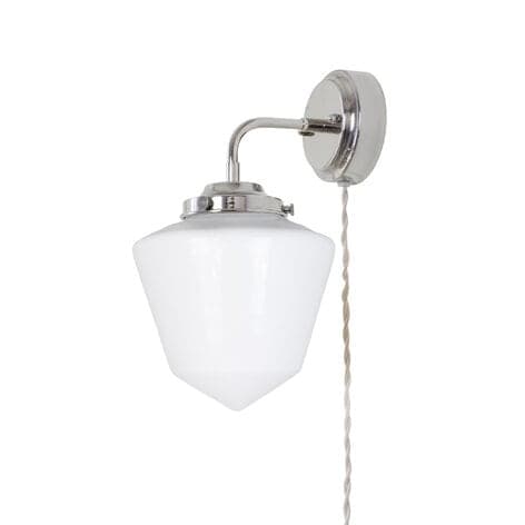 Wall Lamp Signe Nickel/Opal White