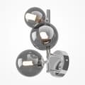 Miniatyrbild 3 av 3: Maytoni Dallas 3-Light Modern Wall Sconce, Chrome, Smoked Shade, G9