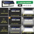 Miniatyrbild 3 av 4: TEMPSA 118 LED Solar Vägglampa med Sensor IP65 Vattentät för trädgårds utomhusbelysning