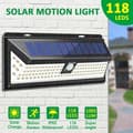 Miniatyrbild 1 av 4: TEMPSA 118 LED Solar Vägglampa med Sensor IP65 Vattentät för trädgårds utomhusbelysning