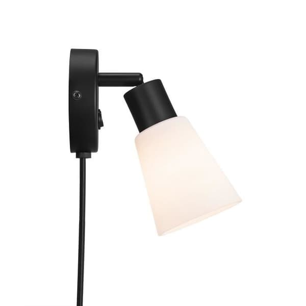 Nordlux vägglampa interiörbelysning - COLE - Justerbart belysningshuvud - Black Metal H. 15.3 - IP20