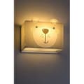 Miniatyrbild 4 av 4: Dalber - Vägglampa för barn - Little Teddy - Björnmotiv, L 13 cm, H 22,5 cm, Grå