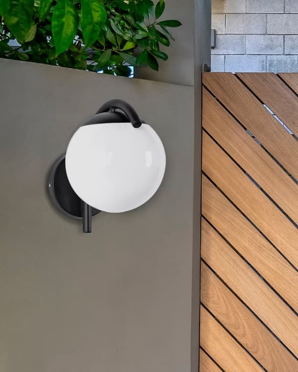 Vägglampa Utomhus Lampa Svart Lampett Metall Aluminium Syntetmaterial Matt Modern Design Patio Trädgård
