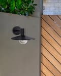 Miniatyrbild 4 av 7: Vägglampa Utomhus Lampa Svart Lampett Metall Aluminium Syntetmaterial Matt Modern Design Patio Trädgård
