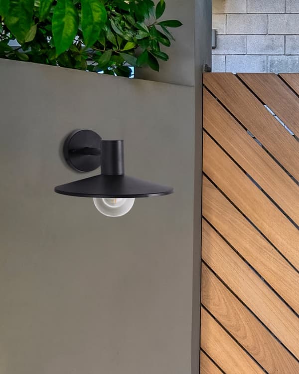 Vägglampa Utomhus Lampa Svart Lampett Metall Aluminium Syntetmaterial Matt Modern Design Patio Trädgård