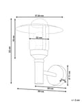 Miniatyrbild 3 av 7: Vägglampa Utomhus Lampa Svart Lampett Metall Aluminium Glas Matt Modern Design Trädgård