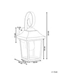 Miniatyrbild 3 av 7: Vägglampa Utomhus Lampa Svart Sconce Metall Järn Glas Matt Klassisk Design Uteplats Trädgård