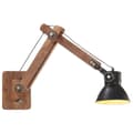 Miniatyrbild 1 av 2: Vägglampa industriell stil svart rund E27
