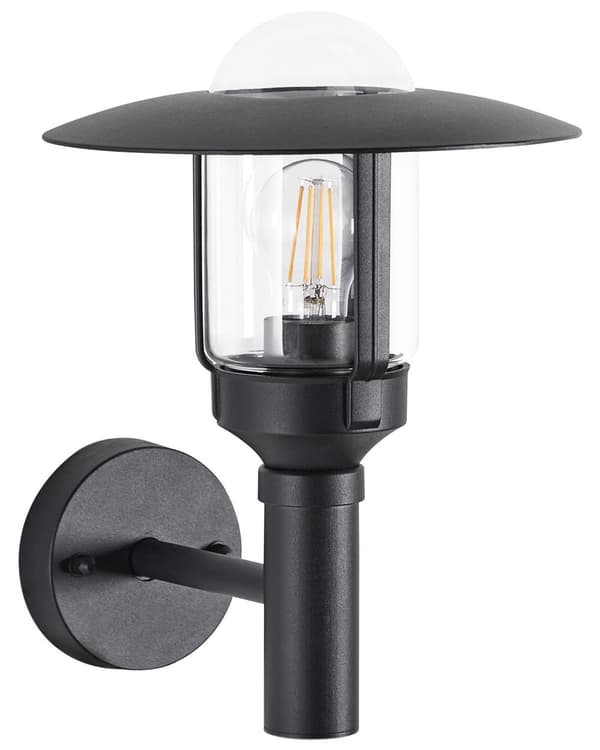 Udendørslampe Sort Metal 30 x 32 cm Væglampe til Udendørs Vintage Design Dør Lampe