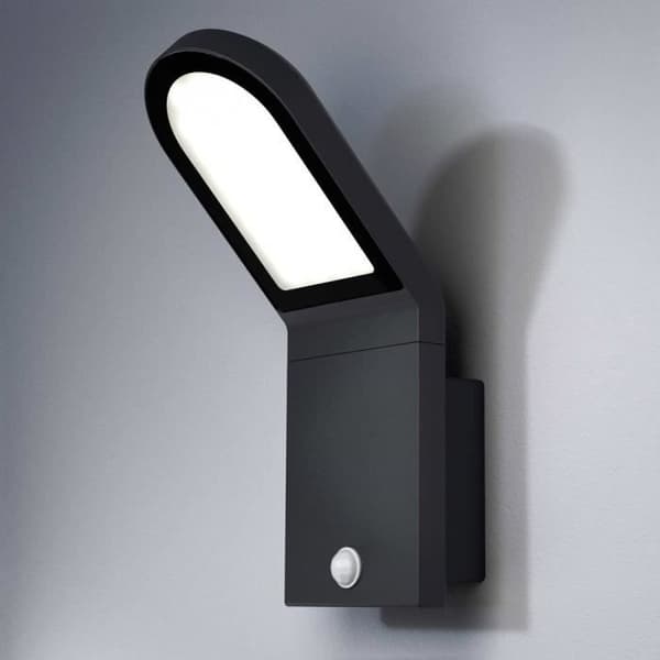 LED-vägglampa utomhus med rörelsedetektor - LEDVANCE - ENDURA® STYLE WALL L - 6W - Grå - Metall