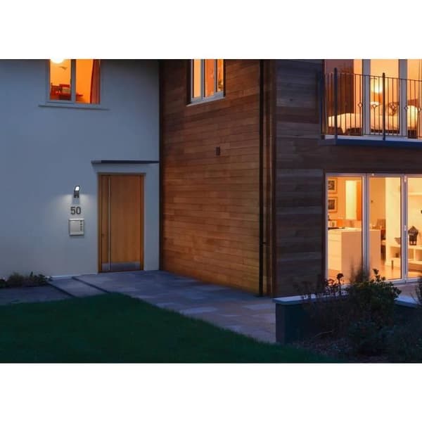 LED-vägglampa utomhus med rörelsedetektor - LEDVANCE - ENDURA® STYLE WALL L - 6W - Grå - Metall