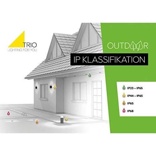 TRIO, Vägglampa, Yangtze inkl. 1 x LED, SMD, 3,5 Watt, 3000K, 330 Lm. Plast, Vit, Stomme: Gjuten aluminium, Antraci 22826014
