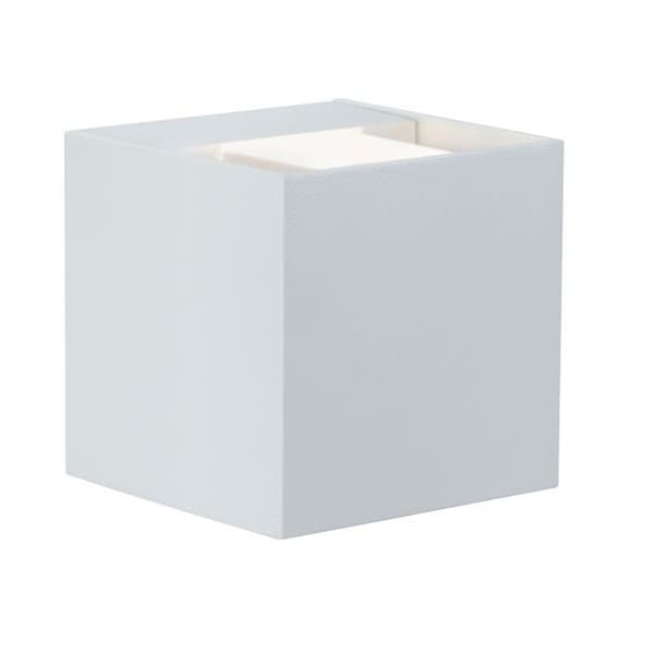 Paulmann 18001 Vägglampa LED i överhäng Cybo fyrkantig 2x3 W vit 80x80mm Vit