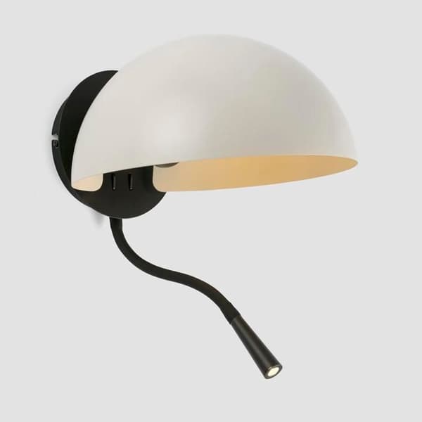 DOMINICA AP1 vägglampa - FARO BARCELONA - Industriell stil - Svart metall - 1 E27 glödlampa max 15W