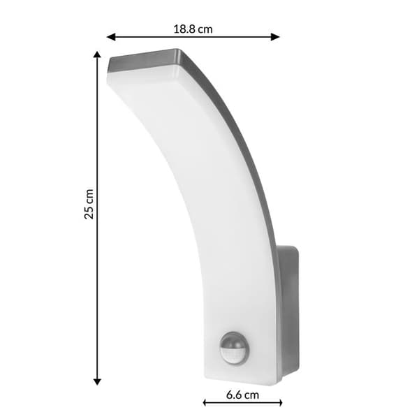 Maclean MCE512 GR LED-lampa med grå rörelsedetektor 20W 2000lm IP65 4000K
