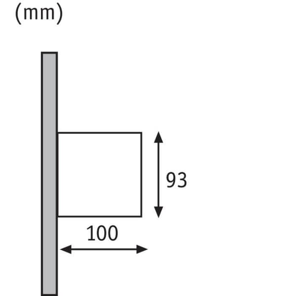 Paulmann 18002 Väggmonterad LED-lampa Cybo kvadratisk 2x3 W grå 100x100mm