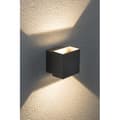 Miniatyrbild 2 av 4: Paulmann 18002 Väggmonterad LED-lampa Cybo kvadratisk 2x3 W grå 100x100mm