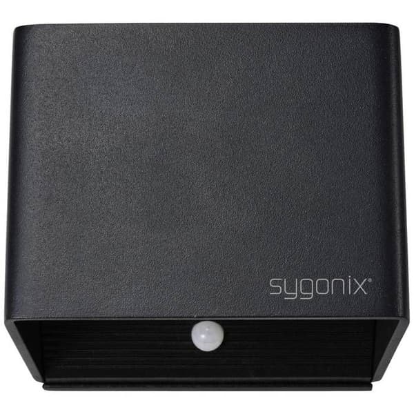 Sygonix SY-6053268 LED vägglampa med LED rörelsesensor Integrerad LED 2 W svart