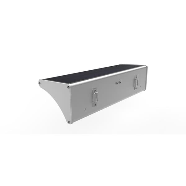 Solarlampa med rörelsedetektor IP65 (1100Lm 4000K A++) Grå - Voltman