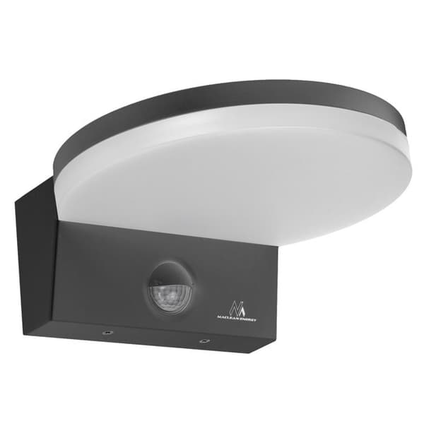 Macleans rörelsedetektor LED-lampa, PIR-vägglampa, grå, 15W, IP65, 1560lm, kallvit (4000K) MCE344 G