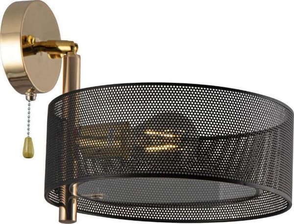 Inomhusvägglampa Mdeco - DRS8006/1 TR NET - ELM belysning loft vägglampa i metall guld svart