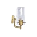 Miniatyrbild 3 av 4: vägglampa guld glas metall 220 v 50 b (41 x 17 x 24 cm)