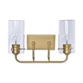 Miniatyrbild 1 av 4: vägglampa guld glas metall 220 v 50 b (41 x 17 x 24 cm)