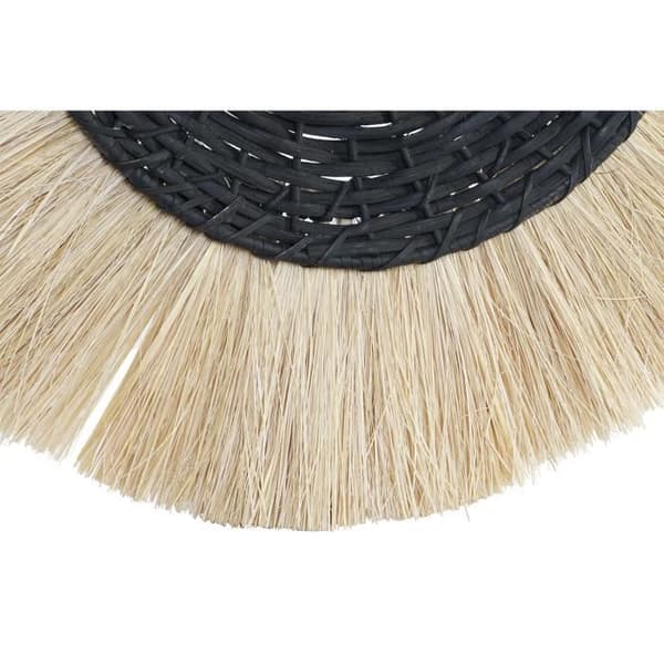 vägglampa naturligt svart kolonialjärn 220 v 25 w jute (42 x 9 x 42 cm)