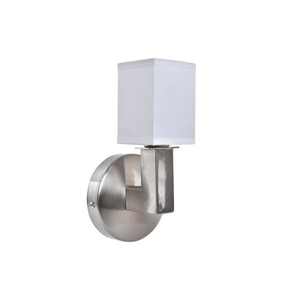 Vägglampa DKD Heminredning Silver Metall Polyester Vit 220 V 40 W (12 x 10 x 22 cm)