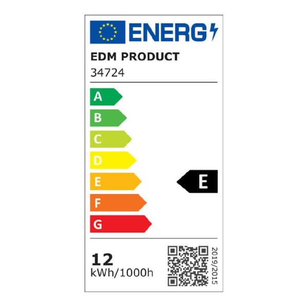 Utomhusvägglampa Led EDM 12W 4000K 1080 Lumen 20x19x7cm