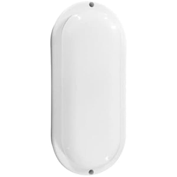 EDM Vägglampa 32448 Vit Plast F 18 W 120 W 1820 LM Rörelsesensor Ljussensor Oval (4000 K)