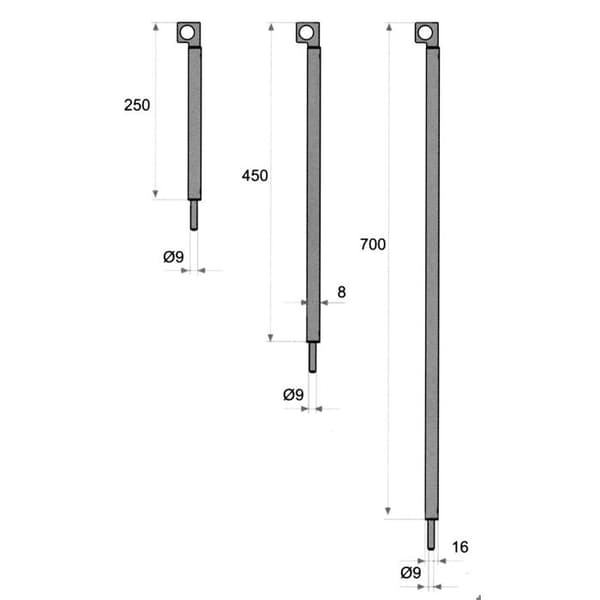 Atlas 700mm vitl aluminium lås - FAPIM - 3725_32