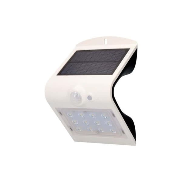 Solar Vägglampa med Led Sensor EDM 1,5W 220 Lumen 10x14cm - Vit