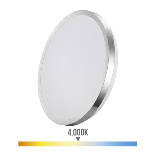 LED vägglampa 12W 800 lumen 4000K krom ram - Vit - Ej justerbar