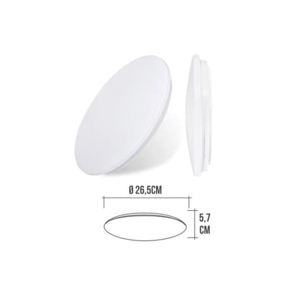 Vägglampa Surface Led EDM 4000K 12W - 840 Lumen 26,5x5,7cm