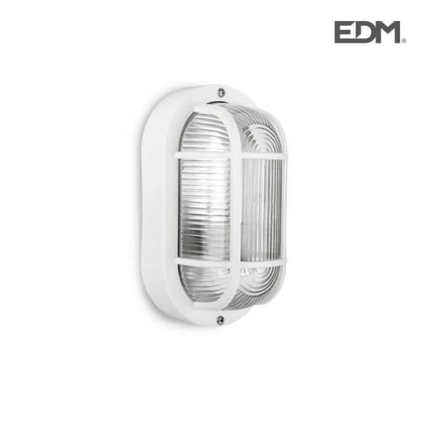 Oval vägglampa ip54 vit färg