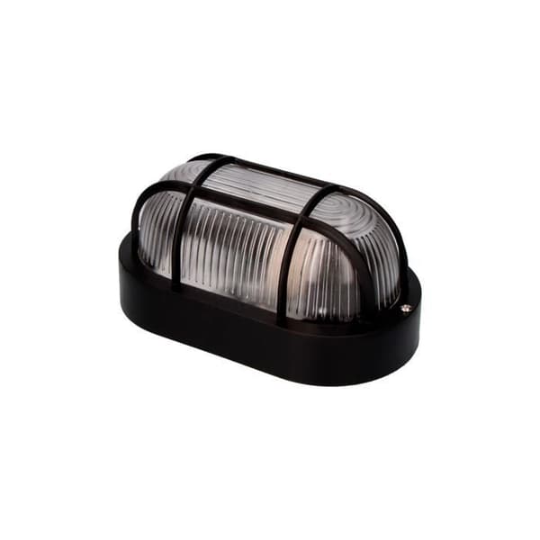 Oval utomhuslampa svart 1xE27 40W - GENERISK - modell Tarragone - väderbeständig